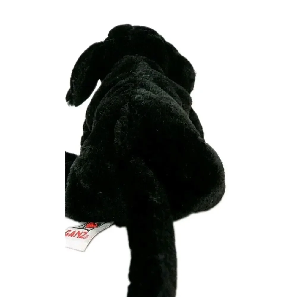 Ganz Webkinz Black Labrador Dog Plush Stuffed Animal No Code